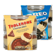 Toblerone of Oreo cheesecakes Foto van Toblerone of Oreo cheesecakes