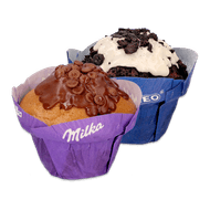 Oreo of Milka muffins Foto van Oreo of Milka muffins