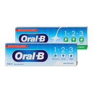 Oral-B 1•2•3 tandpasta Foto van Oral-B 1•2•3 tandpasta
