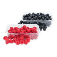Blauwe bessen of frambozen Foto van Blauwe bessen of frambozen