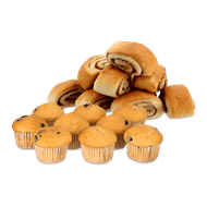 Mini muffins of kaneelbuns Foto van Mini muffins of kaneelbuns