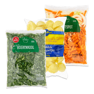 Foto van Boerenkool grof, hutspot of Poldergoud stamppot aardappelen