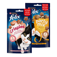 Foto van Felix Crispies of Partymix kattensnacks