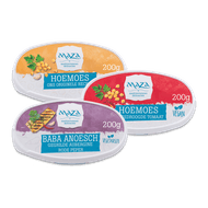 Foto van Maza hoemoes, baba anousch of hoemoes zongedroogde  tomaat