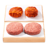 De Vleeschmeesters Angusburgers of kipburgers met spek Foto van De Vleeschmeesters Angusburgers of kipburgers met spek