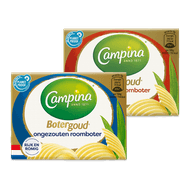 Campina Botergoud roomboter Foto van Campina Botergoud roomboter