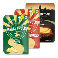 Foto van Maaslander of Old Amsterdam kaasplakken