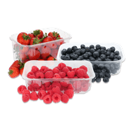 Blauwe bessen, frambozen of Hollandse aardbeien Foto van Blauwe bessen, frambozen of Hollandse aardbeien