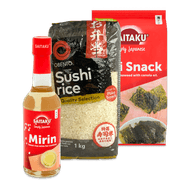 Foto van Saitaku nori snack, Mirin rijstwijn of Obento sushi rijst