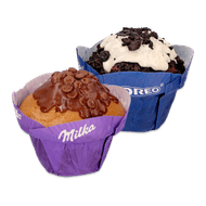 Oreo of Milka muffins Foto van Oreo of Milka muffins