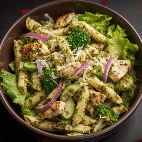 Pastasalade met pesto