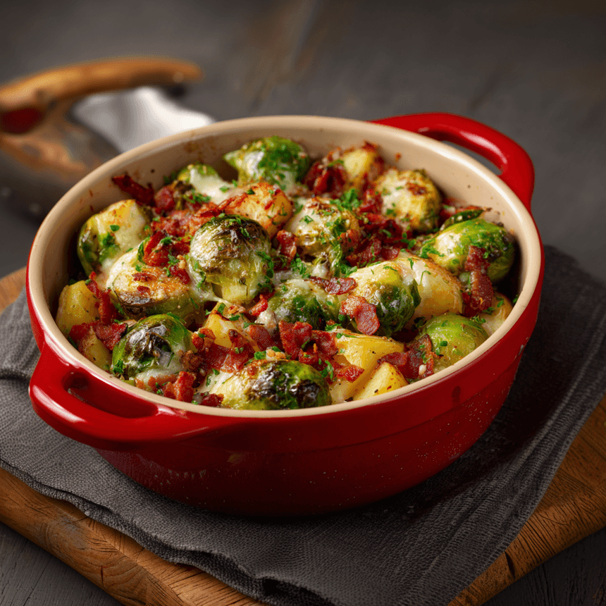 Spruitjes met aardappel uit de oven