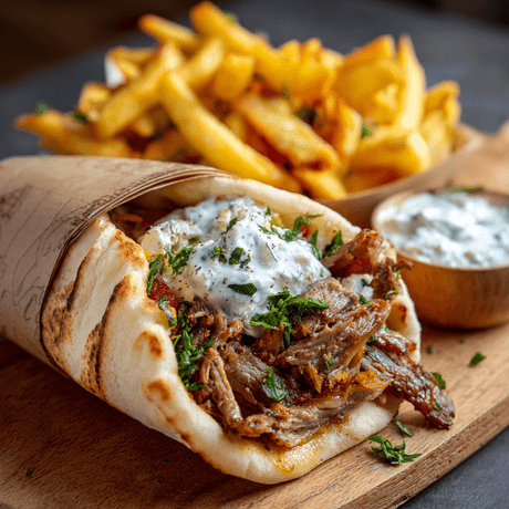 Vega pita gyros met friet