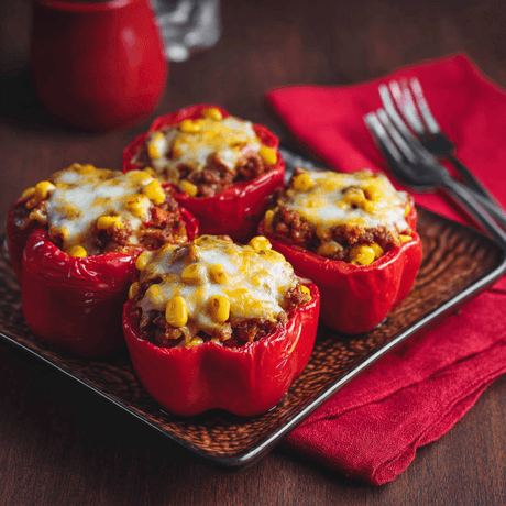 Gevulde paprika met zure room