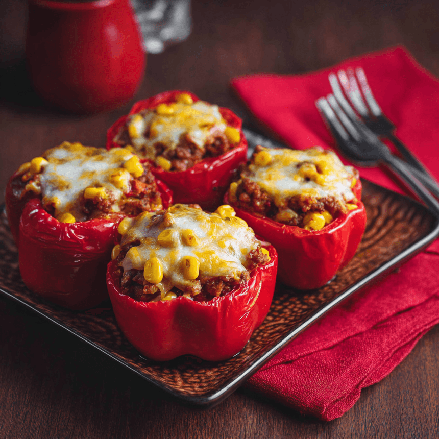 Gevulde paprika met zure room