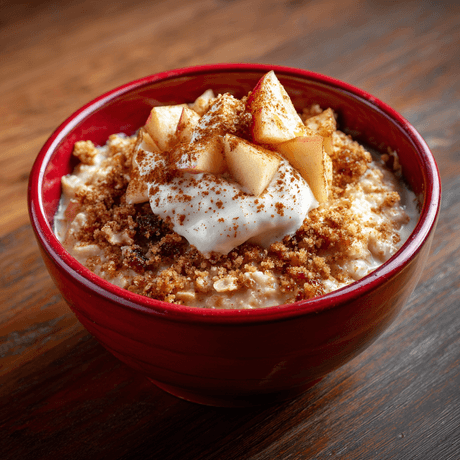 Kwark met appel crumble